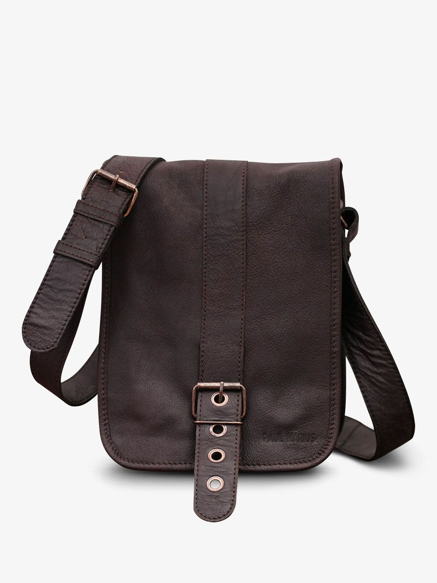 Foto-Vorderansicht-Tasche-für-Herren-aus-schwarzem-Leder-LePoinçonneur-Indus-Paul-Marius-M20D