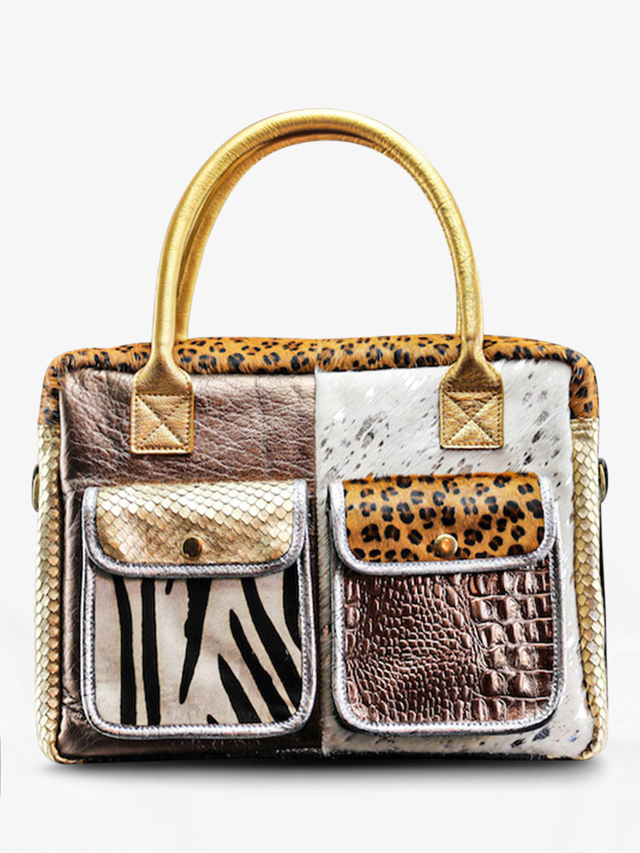 Foto-Vorderansicht-Dokumententasche-Leder-Damen-silber-gold-kupfer-ledandy-chimere-silber-gold-kupfer-paul-marius-w04-ch-s-g-c