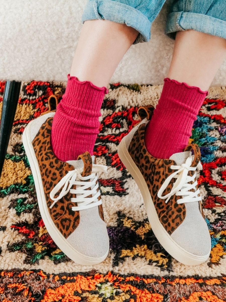 Foto-Tragebild-Sneaker-Damen-Leder-Leopard-weiß-pm002-Leopard-natur-weiß-paul-marius-pm002-lp-l-w-s36