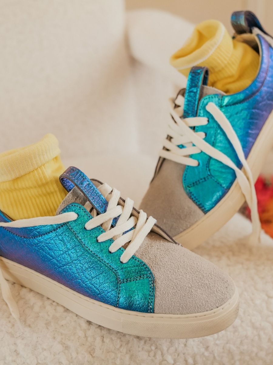 Foto-Vorderansicht-Sneaker-Damen-Leder-blau-pm002-Scarabee-Paul-Marius-pm002-p-blu-s36