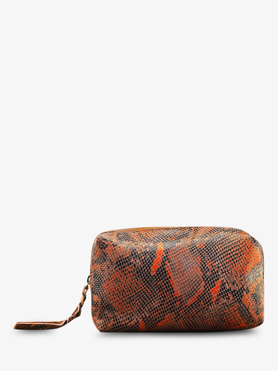 Foto-Vorderansicht-Ledertasche-für-Damen-rosa-Adele-Python-rosa-Paul-Marius-M500-P-PI