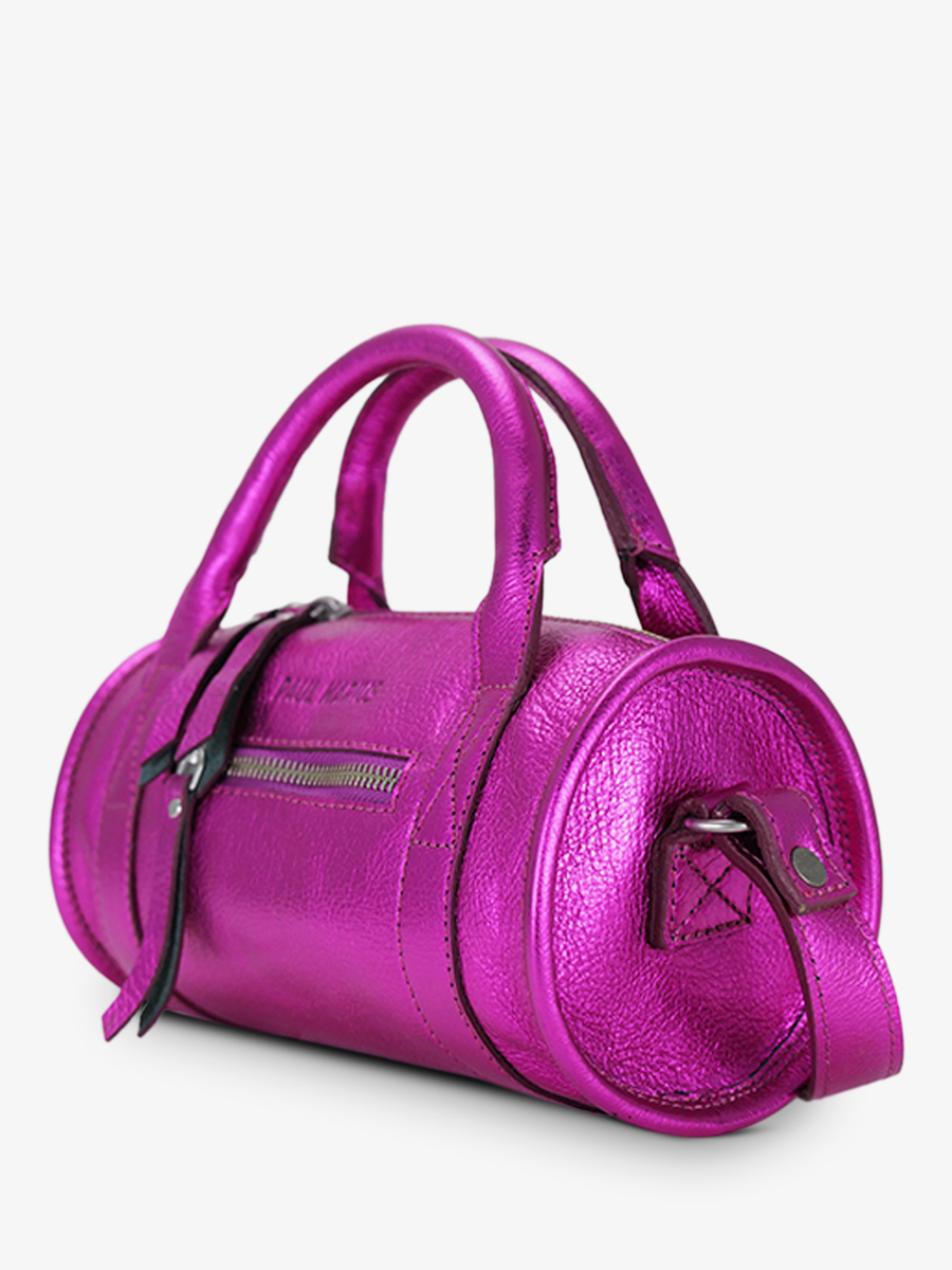foto-seitenansicht-bowlingtasche-leder-damen-rosa-charlie-ultraviolet-paul-marius-w30-uv-pi