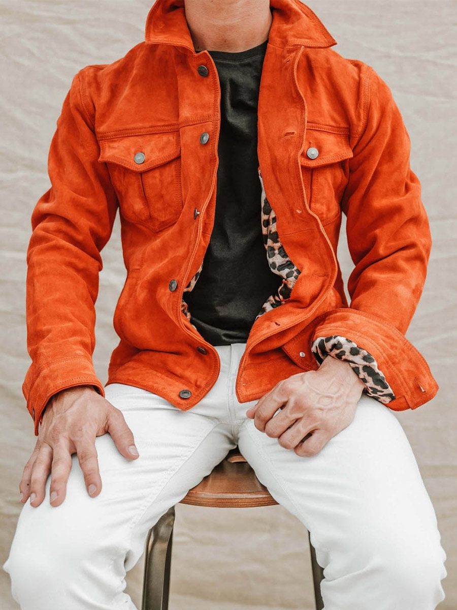 Foto-Vorderansicht-Jacke-Nubukleder-Herren-orange-lenumero-1-tangerine-paul-marius-blouson-o-s