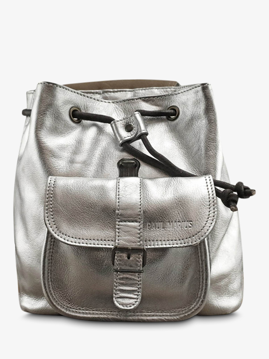 Foto-Rückansicht-Rucksack-Leder-Damen-silber-LeBaroudeur-silber-Paul-Marius-M40-S