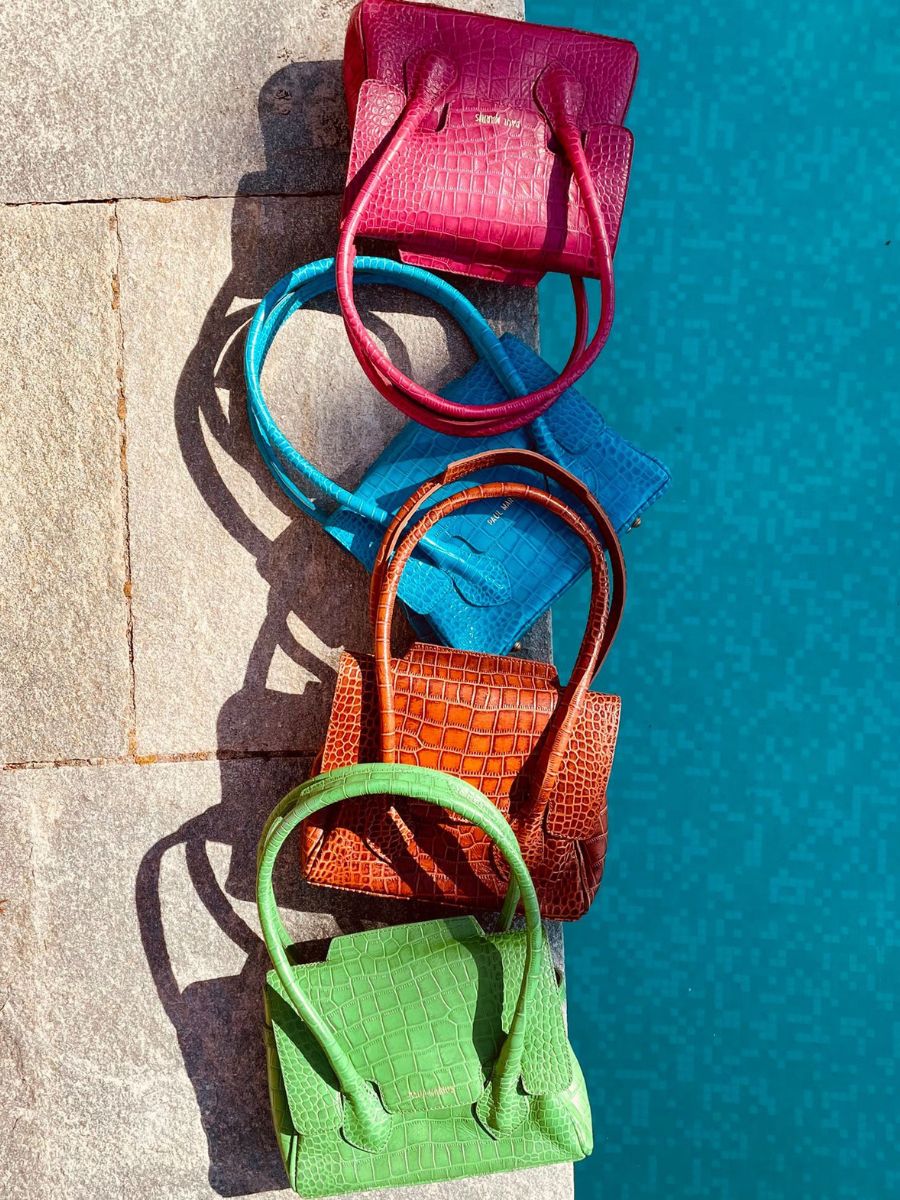 Foto-Handtasche aus Leder für Damen, braun, Colette S, Alligator Cocktail, Bernstein, Paul Marius, W28S A L