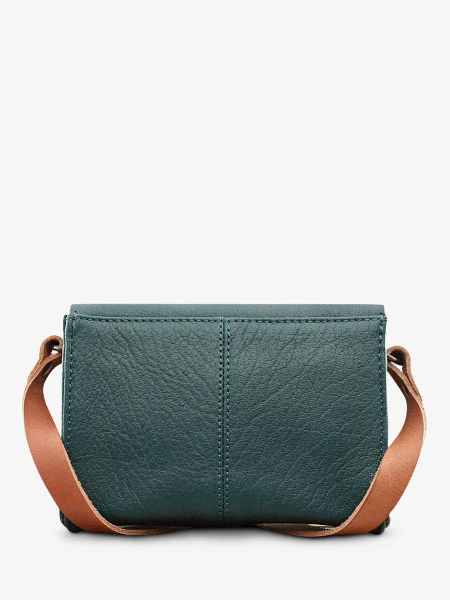 Foto-Rückansicht-Umhängetasche-Leder-Damen-blau-Le Mini Indispensable-Poolblau-Paul Marius-W08S-BLU