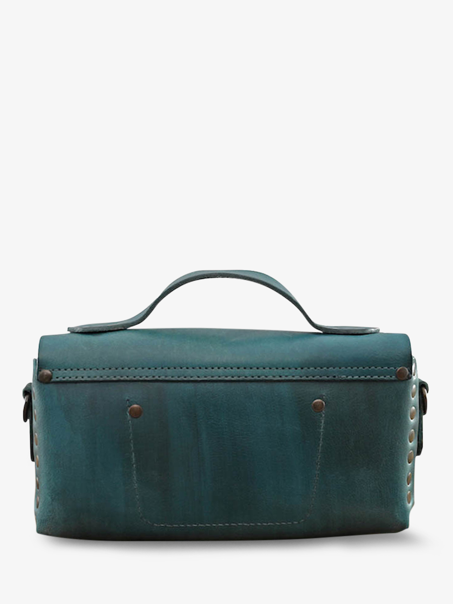 Foto-Rückansicht-Umhängetasche-Leder-Damen-blau-Lartisane-Poolblau-Paul Marius-P02-Blu