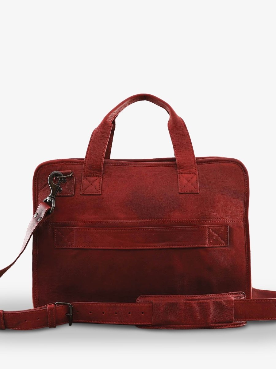 Foto-Seitenansicht-Aktentasche-Leder-Herren-rot-LeConquérant-Tresse-rouge-Paul-Marius-B01W-R