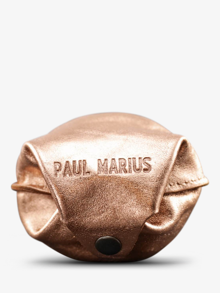 Foto-Vorderansicht-Brieftasche-Leder-rosa-gold-Escarcelle-Gold-rosa-Paul-Marius-M56-G-PI