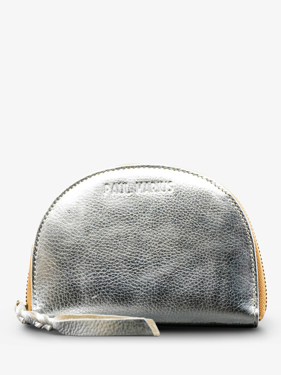 Foto-Vorderansicht-Brieftasche-Leder-Damen-silberfarben-LePortefeuille Manon-silberfarben-Paul Marius-M32-S