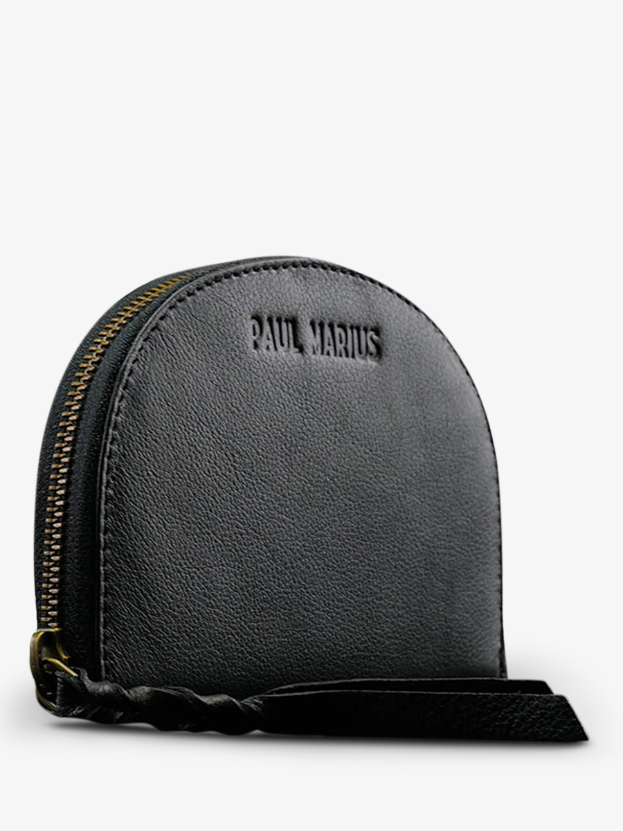 Foto-Seitenansicht-Lederbrieftasche-für-Damen-schwarz-LePortefeuille-Manon-schwarz-Paul-Marius-M32-B