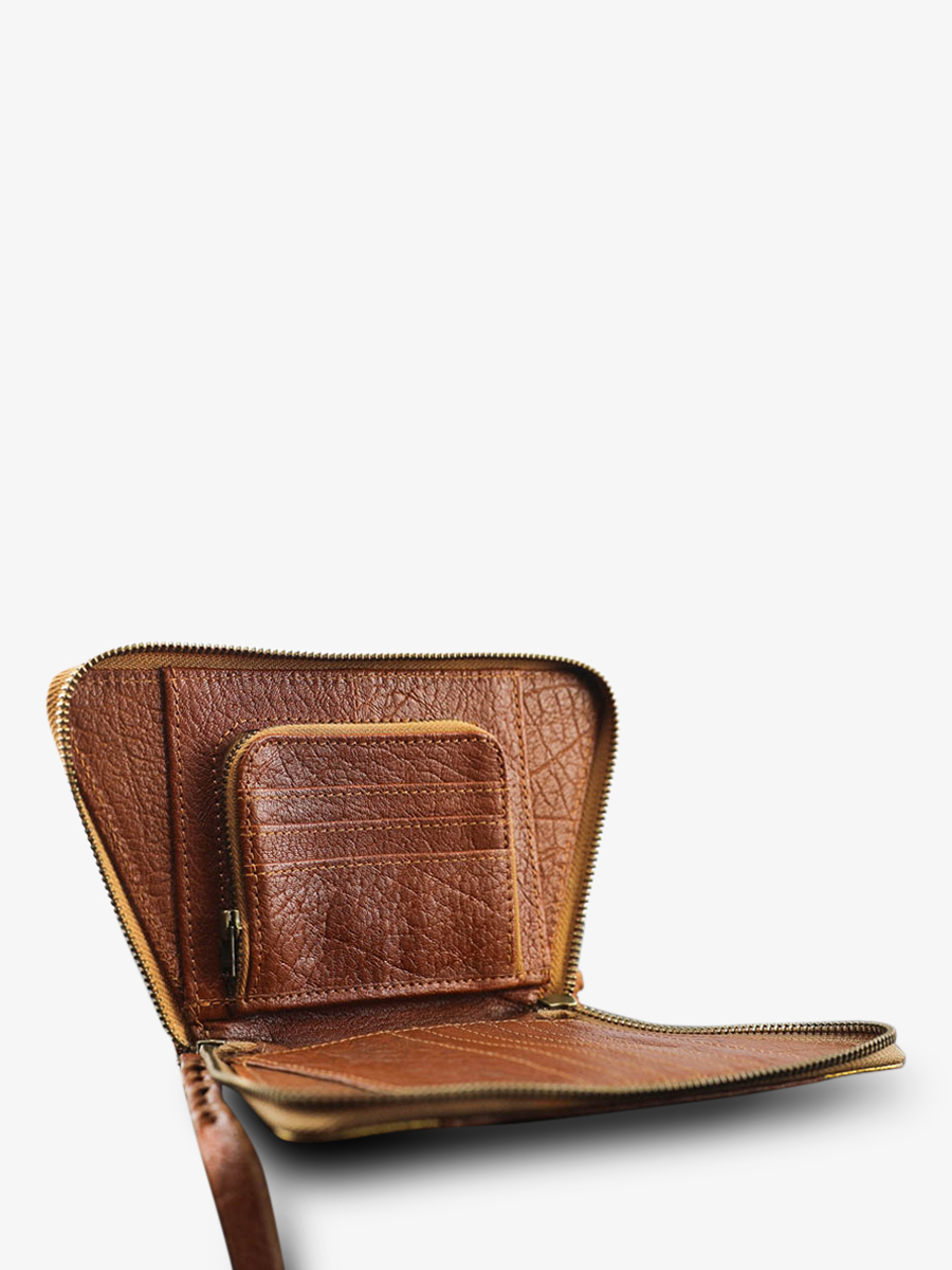 Foto-Seitenansicht-Brieftasche-Leder-Damen-braun-gold-LePortefeuille-Emma-natur-gold-paul-marius-w24-l-g