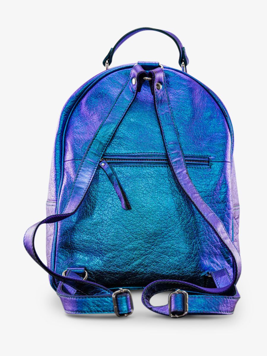 Foto-Rückansicht-Rucksack-aus-blauem-Leder-Lintrepide-Scarabee-Paul-Marius-M37-P-Blu