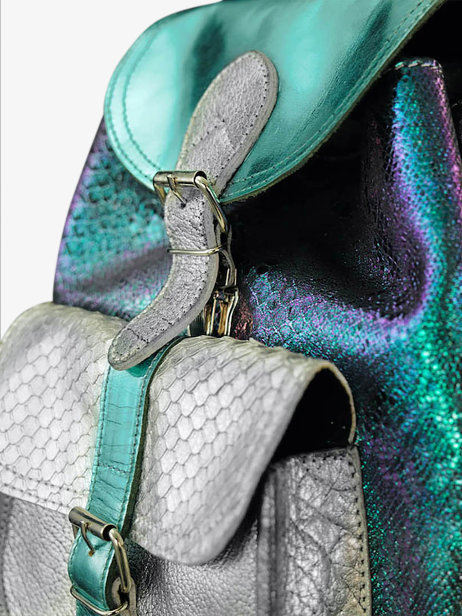 Foto-Innenansicht-Rucksack-Leder-Damen-blau-weiß-LeBaroudeur-Chimère-Fleecejacke-Paul-Marius-M40-CH-S-blau