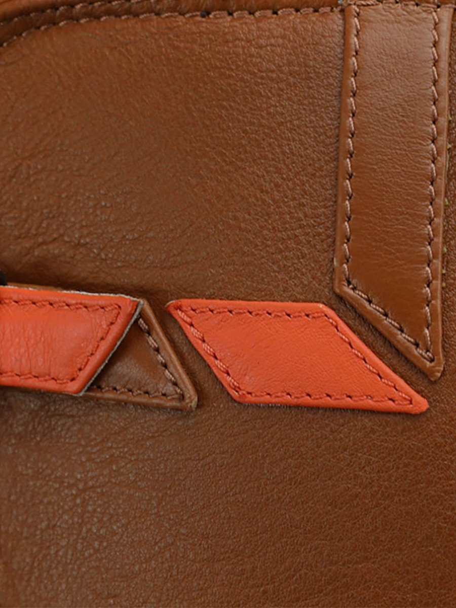 Foto-Material-Rucksack-aus-Leder-braun-orange-LeCitadin-natur-orange-Paul-Marius-B04-L-O