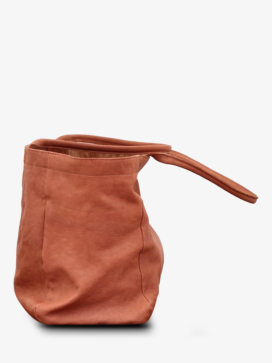 Foto-Seitenansicht-Ledertasche-für-Damen-Paul Marius-beige-MonPartenaire-M-nude-Paul Marius-M300M-n