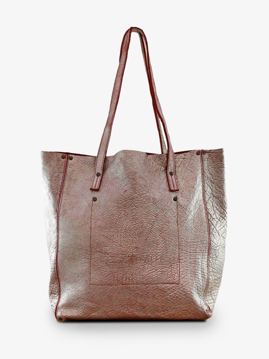 Foto-Rückansicht-Ledertasche-für-Damen-silber-Leffronte-L-ziegelrot-silber-Paul-Marius-W11-RS