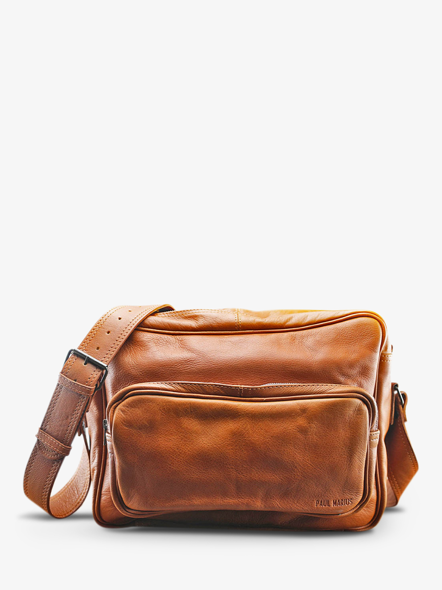 Foto-Vorderansicht-Tasche-48h-Leder-Herren-braun-Leretro-natur-Paul-Marius-M15-L
