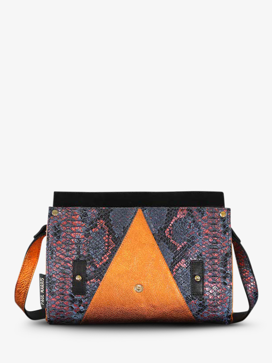 Foto-Innenansicht-Umhängetasche-Leder-Damen-blau-orange-lindispensable-python-abysse-orange-metallic-paul-marius-w08-p-ab-mco