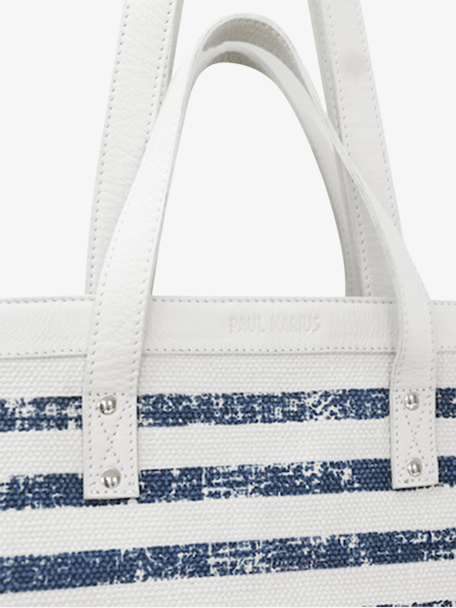 Foto-Material-Strandtasche-blau-weiß-Dune-Côte-Ouest-Mariniere-Paul-Marius-M25-CNV-BLU-W