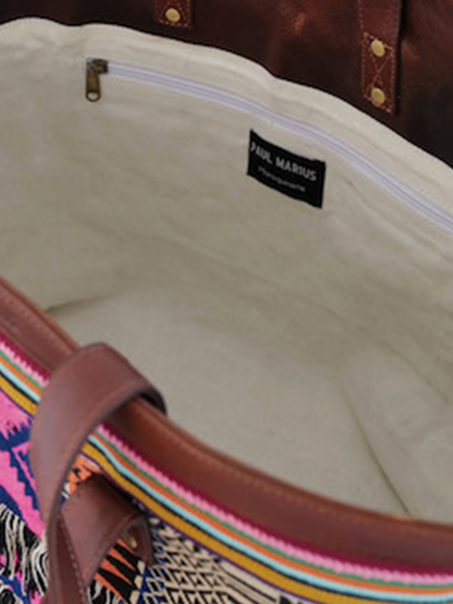 Foto-Innenansicht-Strandtasche-blau-weiß-Dune-Horizon-Paul-Marius-M25-HOR