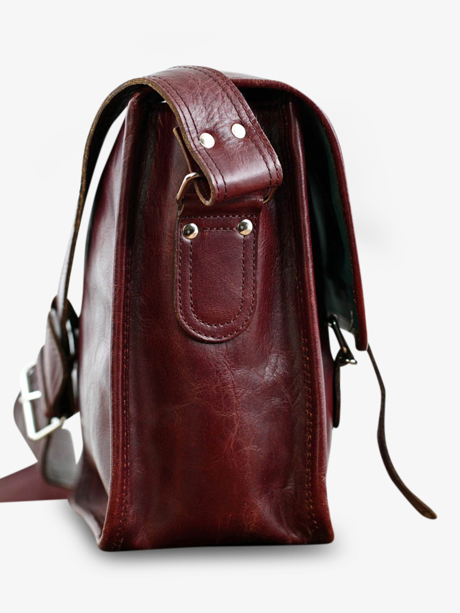 Foto-Seitenansicht-Dokumententasche-Leder-A4-braun-Lasacoche-M-braun-Paul-Marius-M02S14-MB