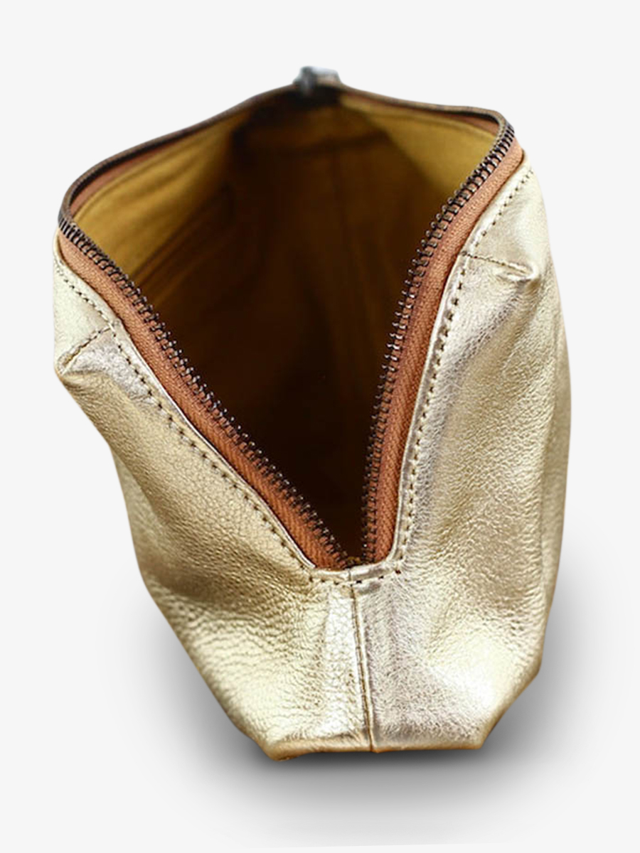 Foto-Innenansicht-Leder-Tasche-für-Damen-golden-Adele-golden-Paul-Marius-M500-G