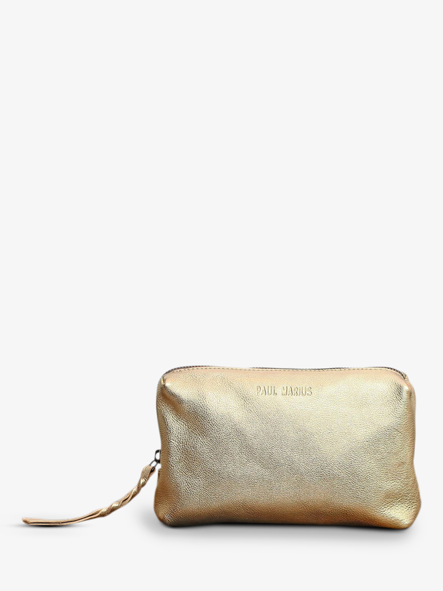 Foto-Vorderansicht-Ledertasche-für-Damen-golden-Adèle-golden-Paul-Marius-M500-G
